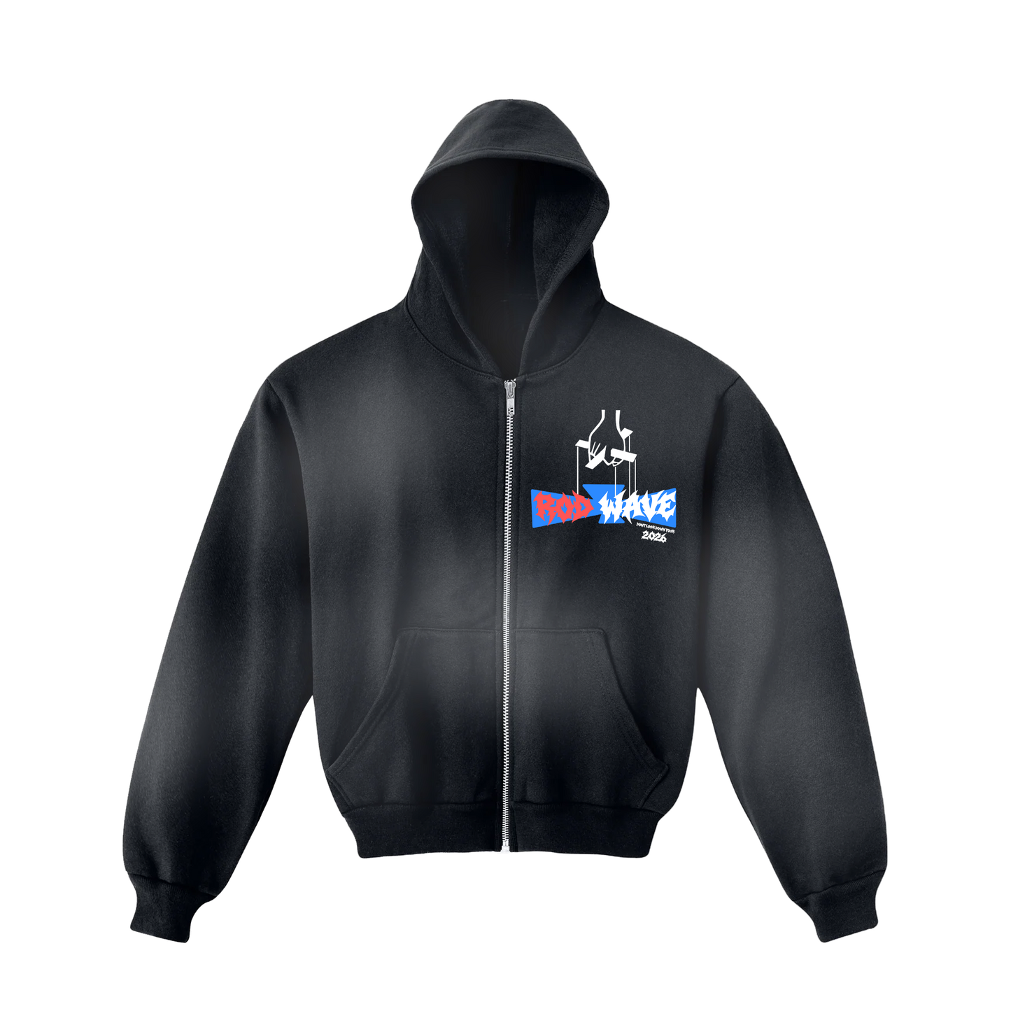 Rodfather Zip Up — Washed Black