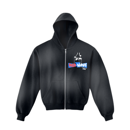 Rodfather Zip Up — Washed Black