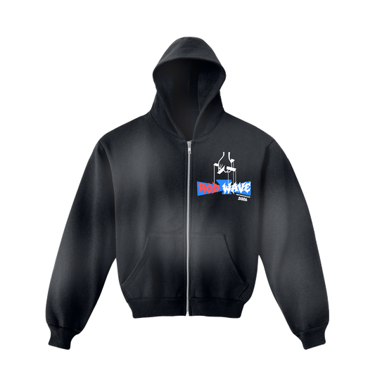 Rodfather Zip Up — Washed Black